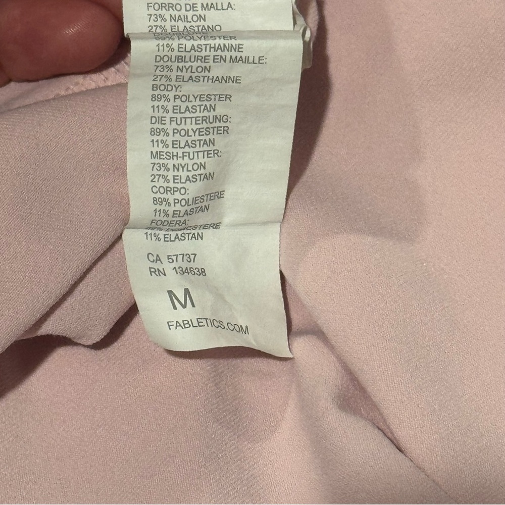 Fabletics On-The-Go Built In Bra Pastel Pink Maxi Exercise Dress Size M - Picture 4 of 7